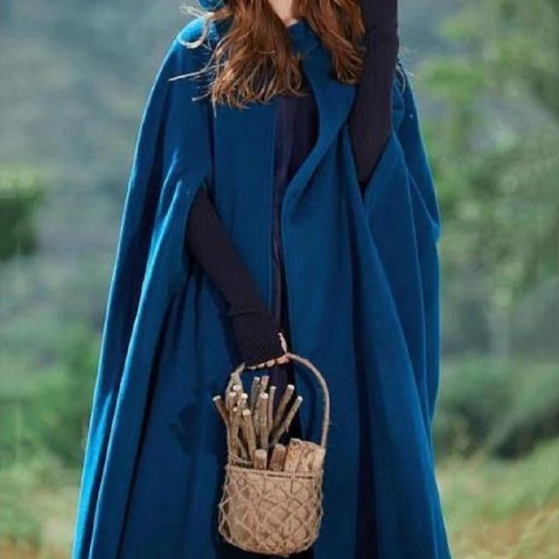 Hooded Shawl Extended Cape Coat | Versatile Hooded Shawl Poncho