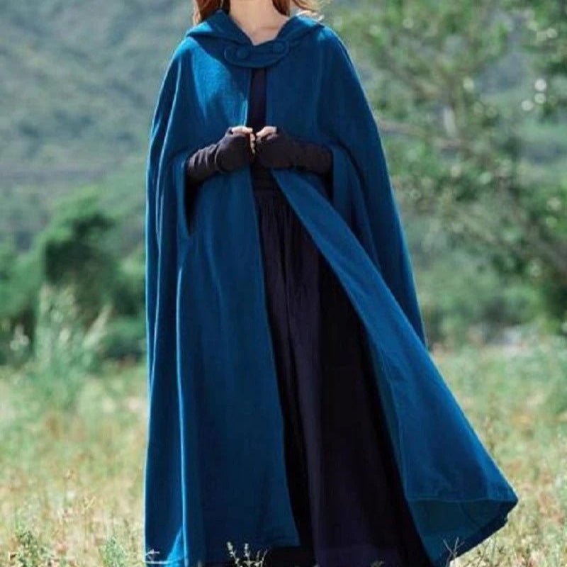 Hooded Shawl Extended Cape Coat | Versatile Hooded Shawl Poncho