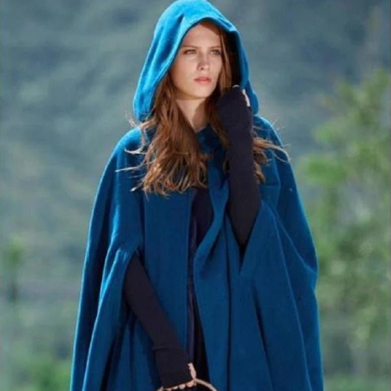 Hooded Shawl Extended Cape Coat | Versatile Hooded Shawl Poncho