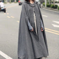 Hooded Shawl Extended Cape Coat | Versatile Hooded Shawl Poncho